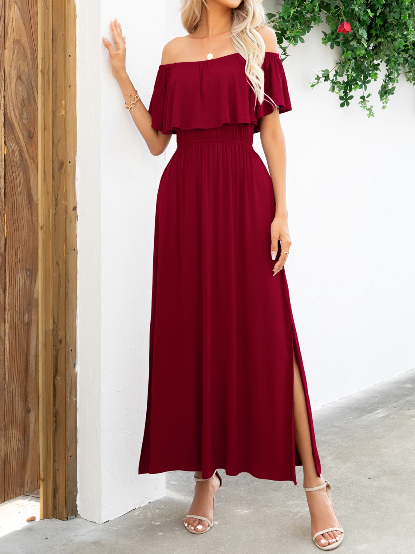 NL Off-Shoulder Maxi Dress