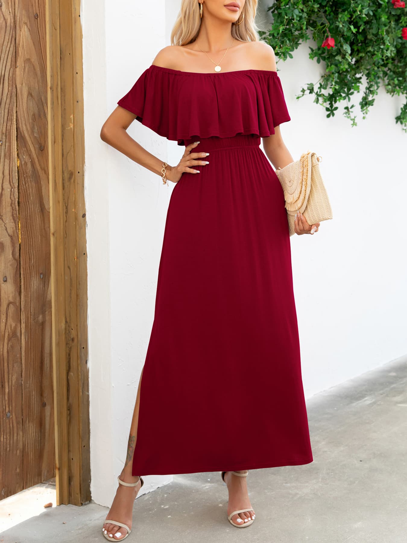 NL Off-Shoulder Maxi Dress