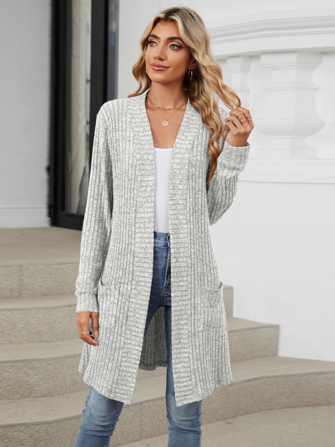 NL Open Front Long Sleeve Cardigan