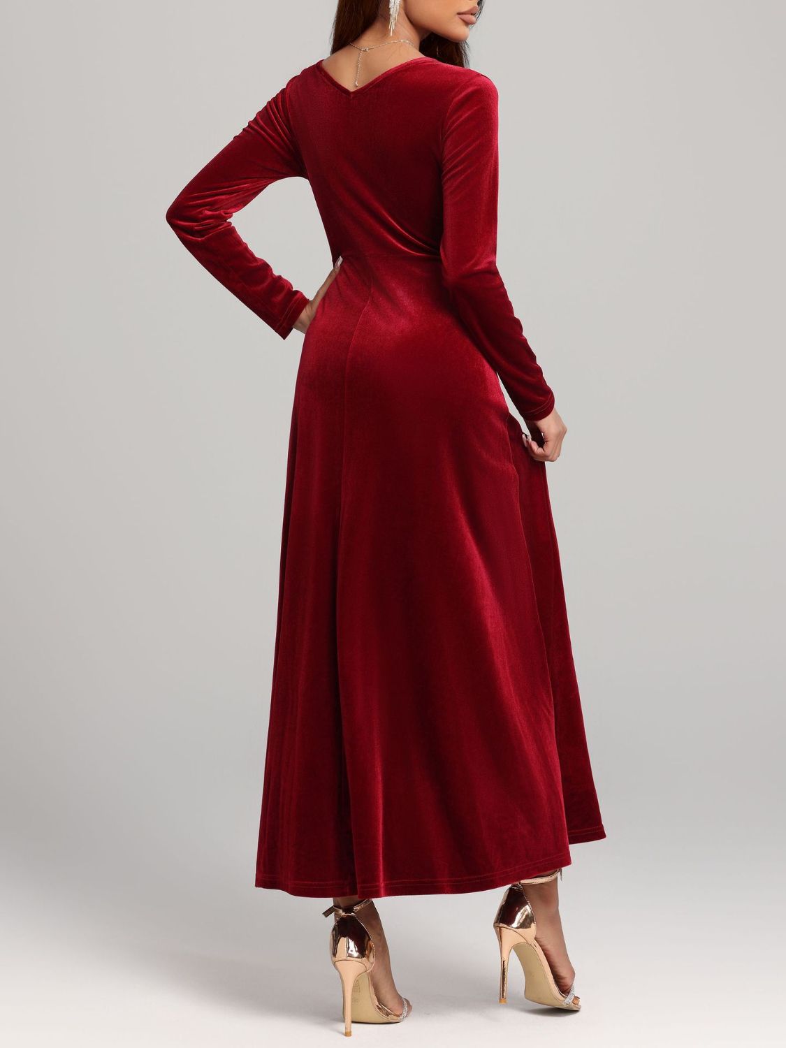 NL Square Neck Velvet Dress