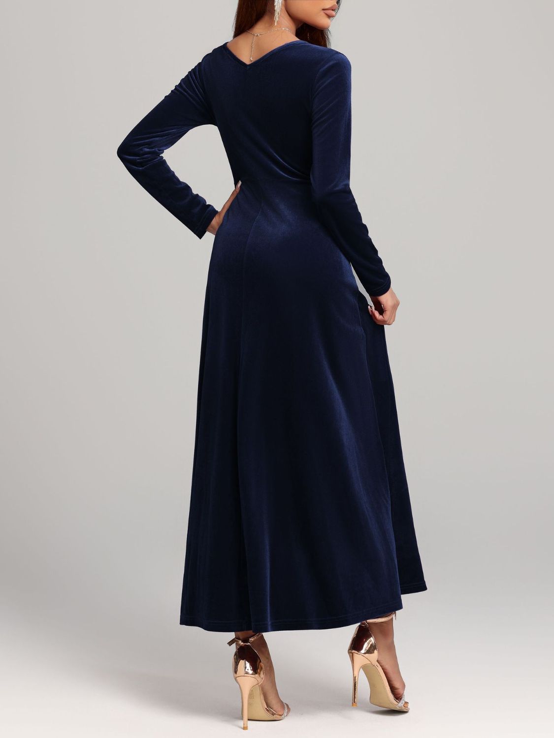 NL Square Neck Velvet Dress