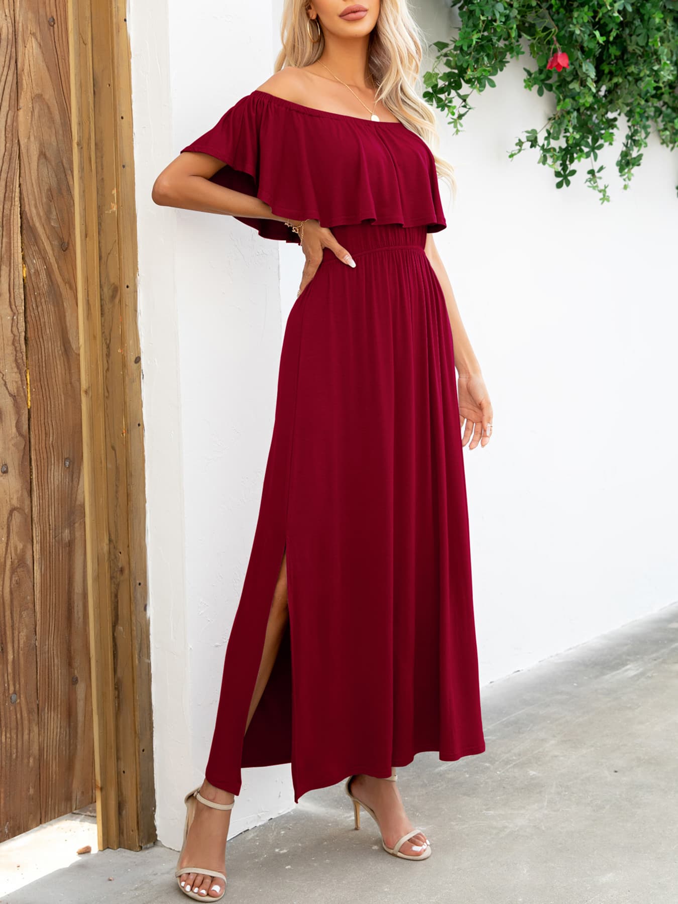 NL Off-Shoulder Maxi Dress