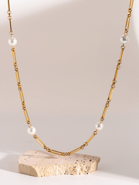 NL Pearl Chain Necklace