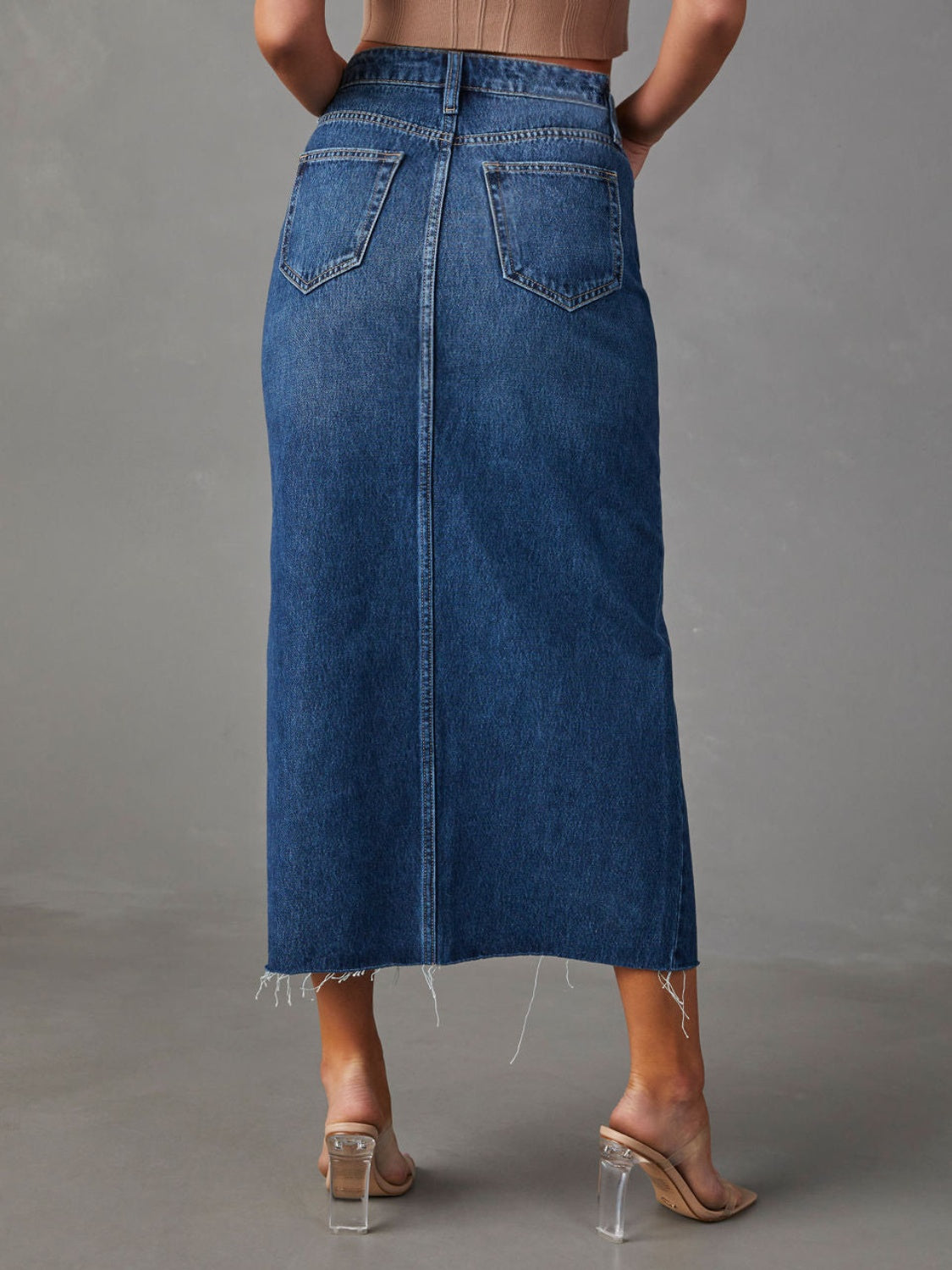 NL Raw Hem Denim Skirt