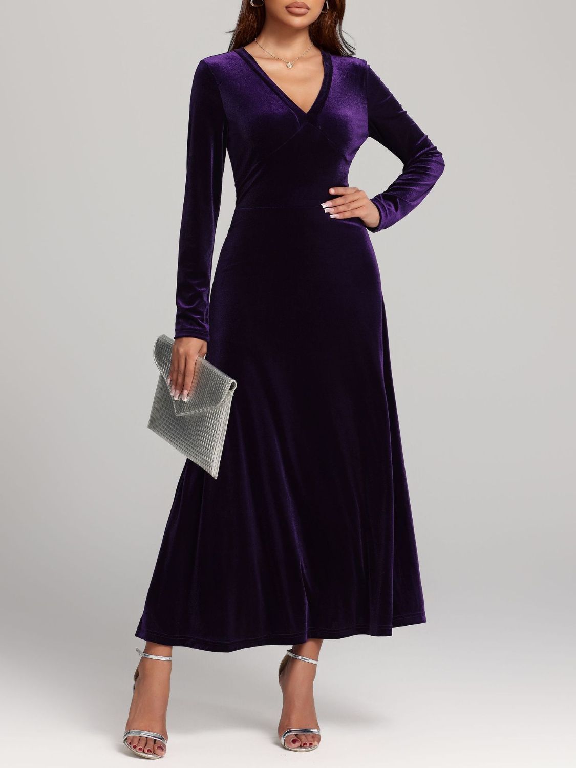 NL Velvet V-Neck Dress