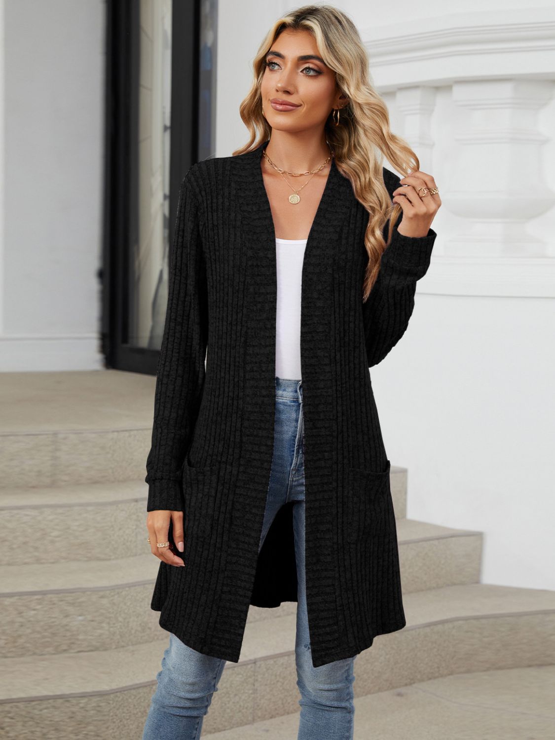 NL Open Front Long Sleeve Cardigan