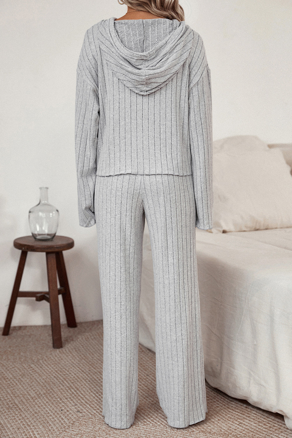 NL Ribbed  Hoodie and Pants Ensemble