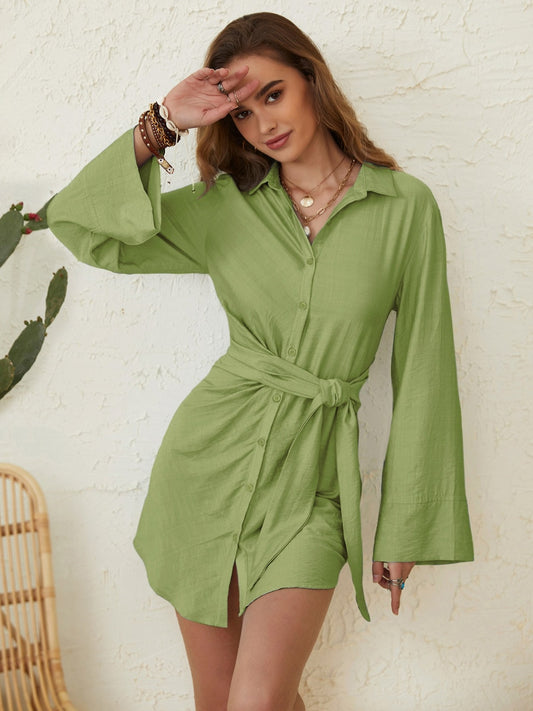 NL Matcha Shirt Dress