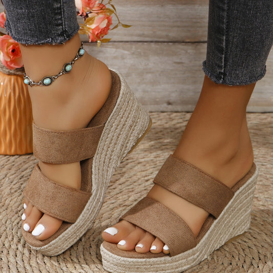 NL Open Toe Platform Wedge Sandals