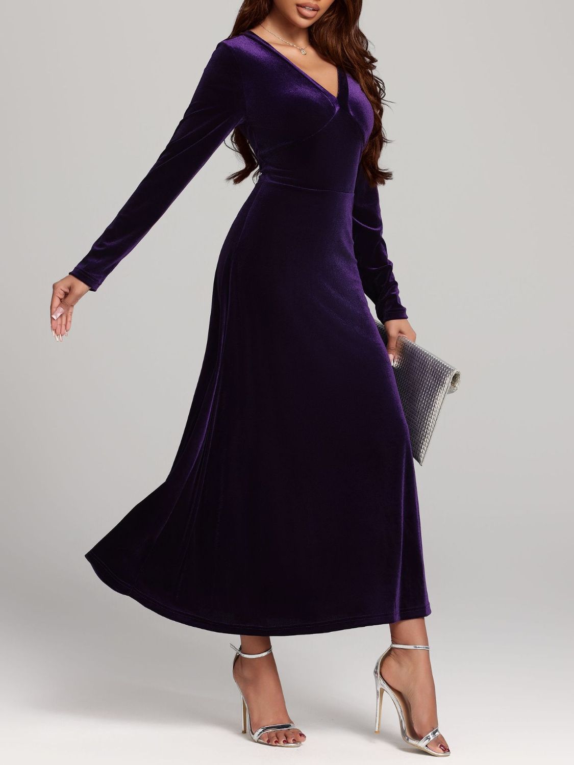 NL Velvet V-Neck Dress