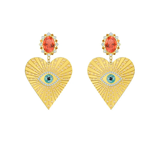 NL Peach Heart Earrings