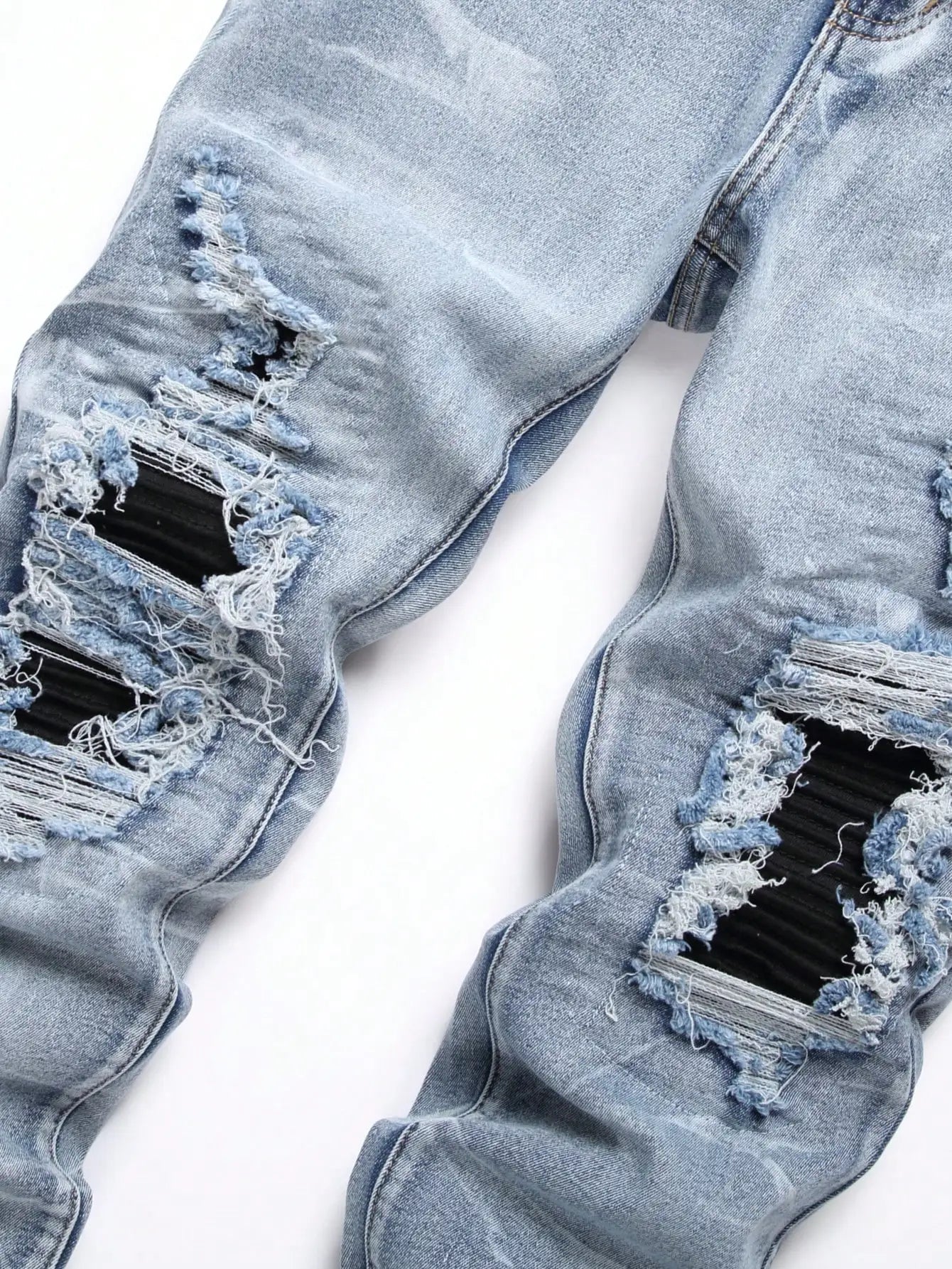 NL Patchwork Ripped Jeans