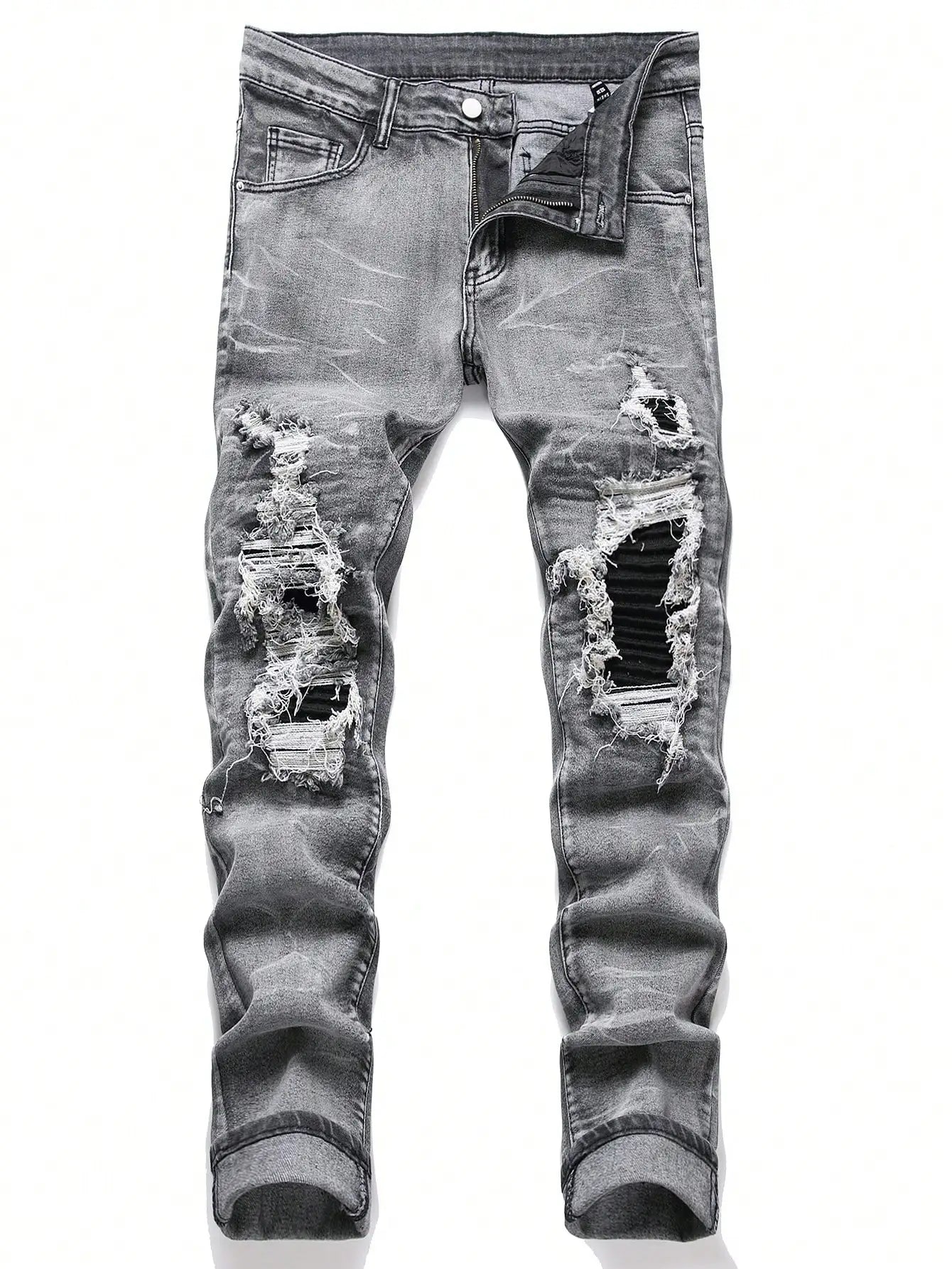 NL Patchwork Ripped Jeans