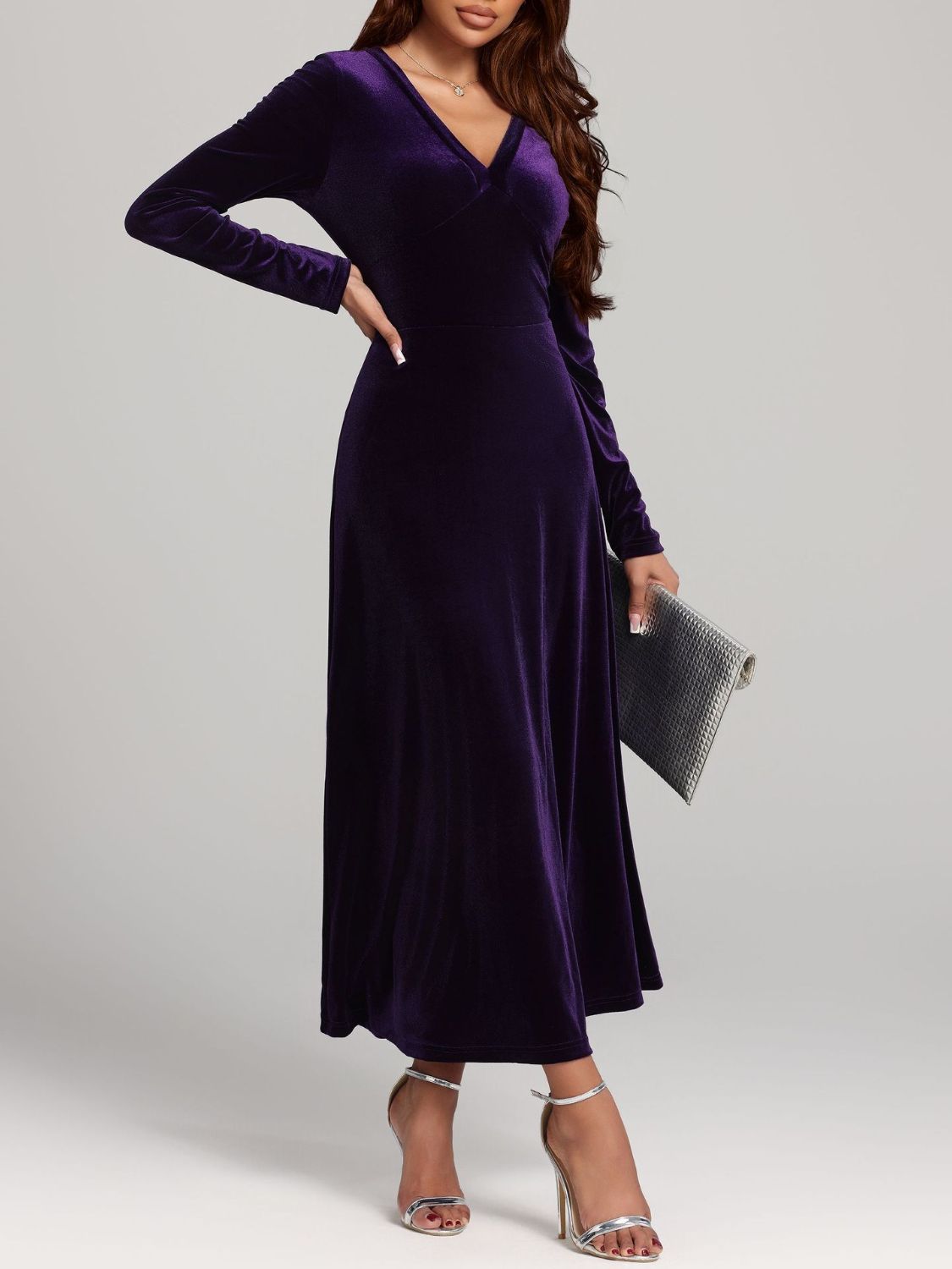 NL Velvet V-Neck Dress