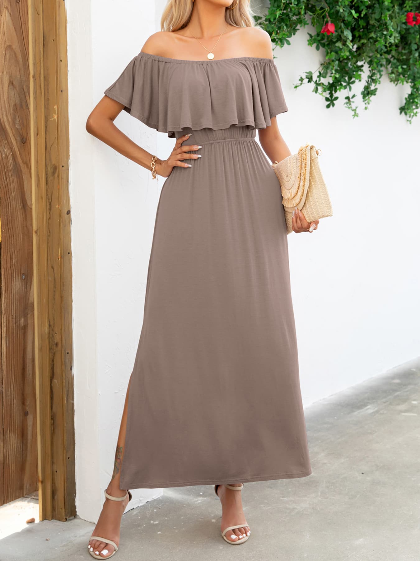 NL Off-Shoulder Maxi Dress