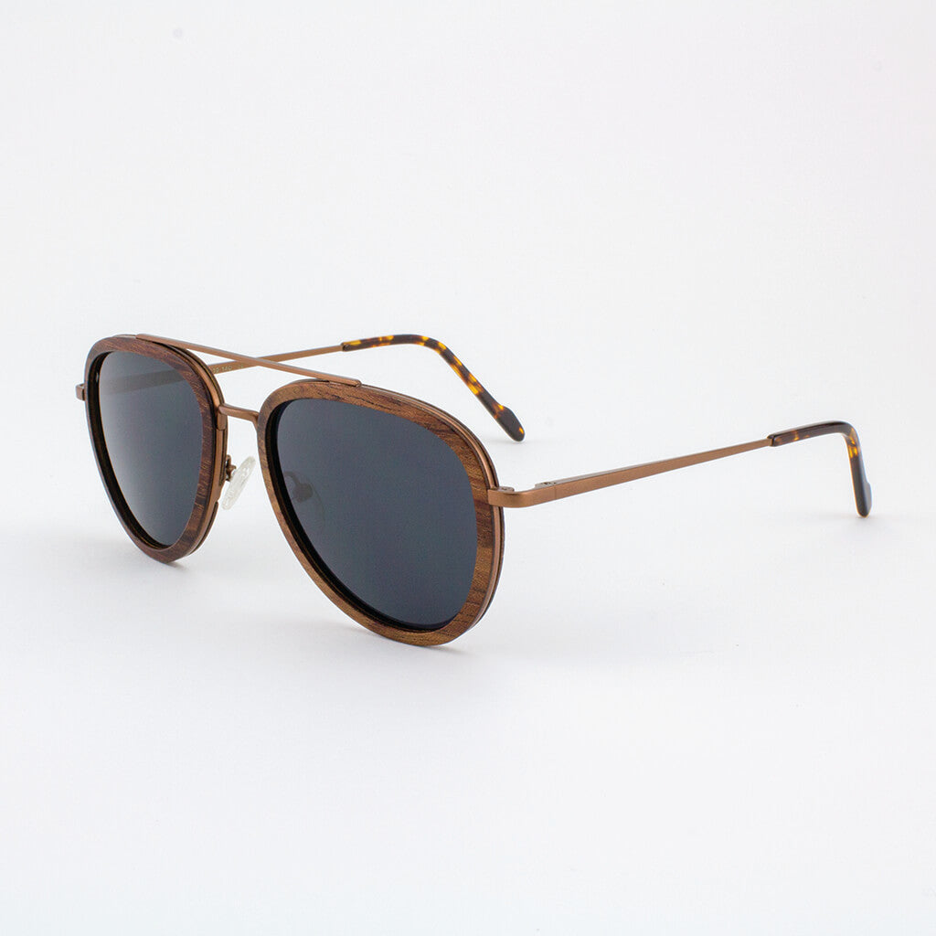 NL Metal & Wood Sunglasses