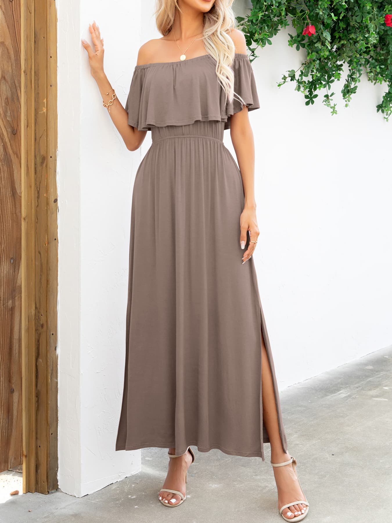 NL Off-Shoulder Maxi Dress