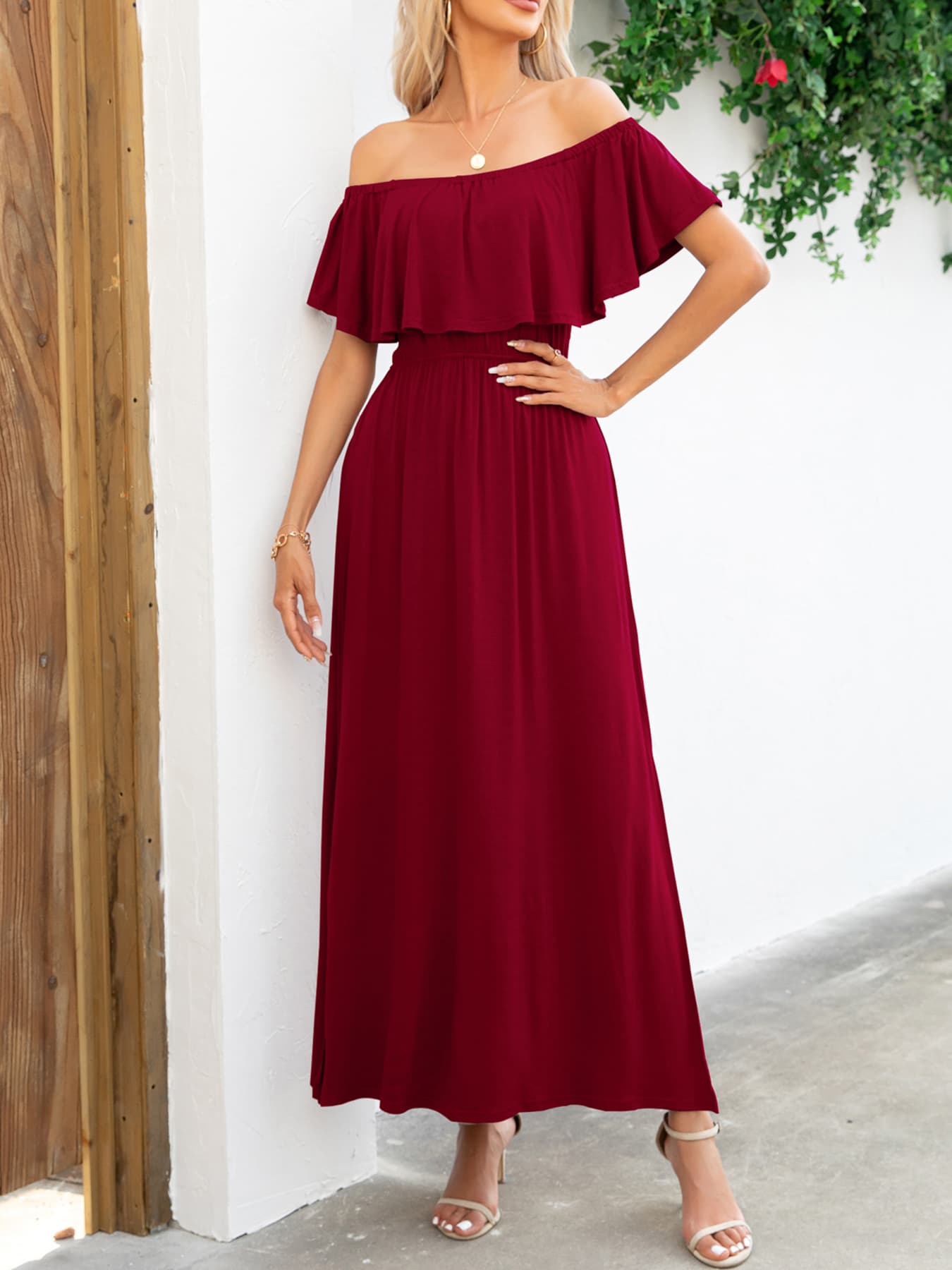 NL Off-Shoulder Maxi Dress