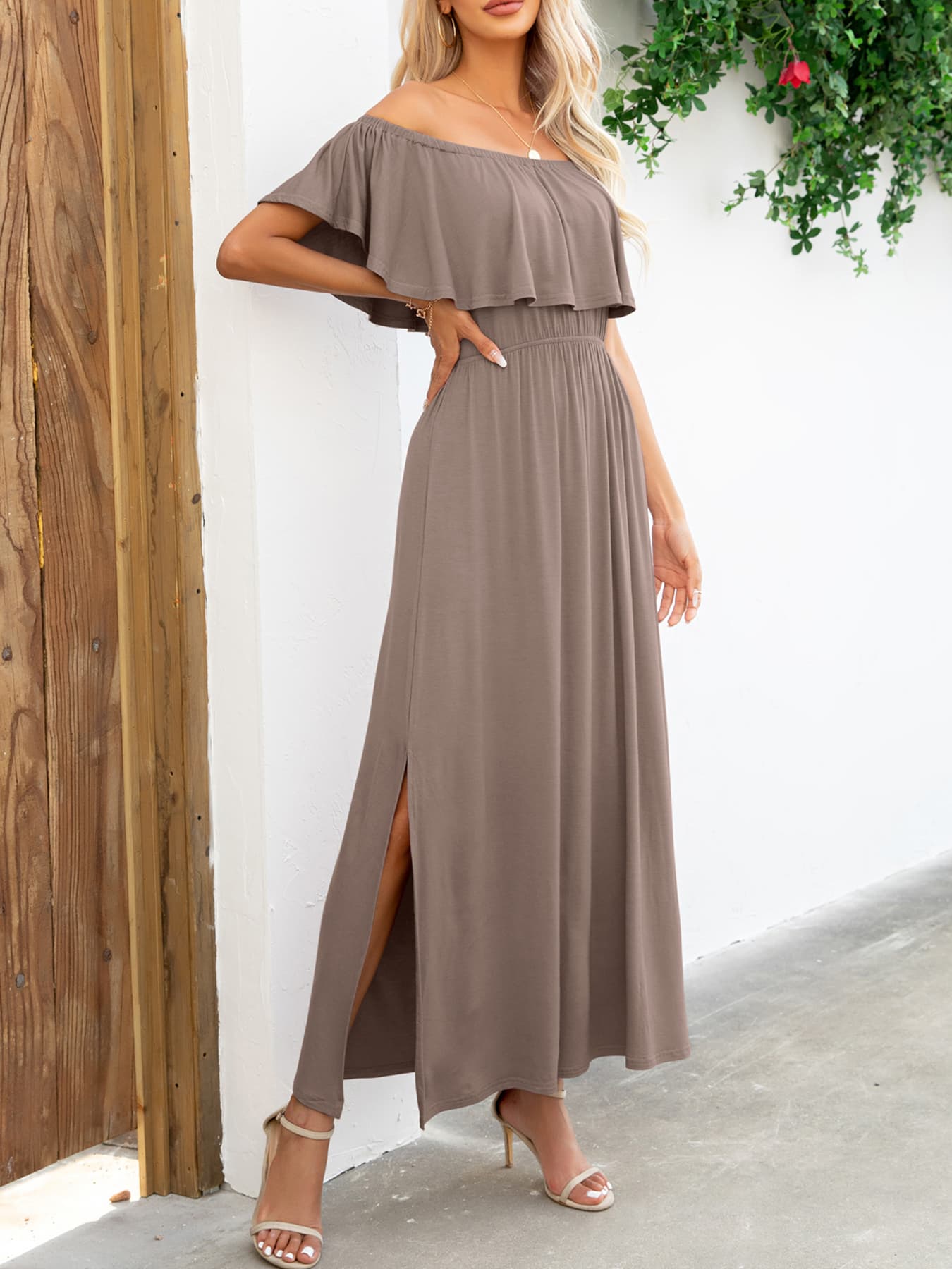 NL Off-Shoulder Maxi Dress