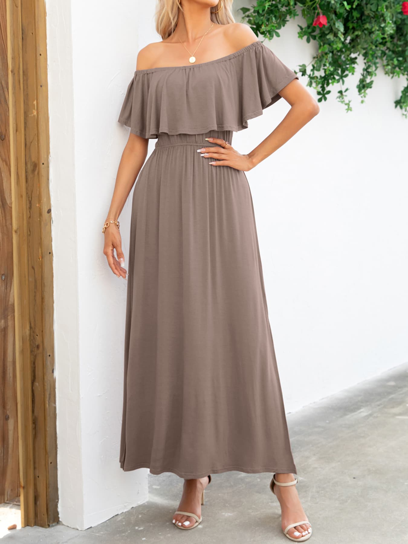 NL Off-Shoulder Maxi Dress