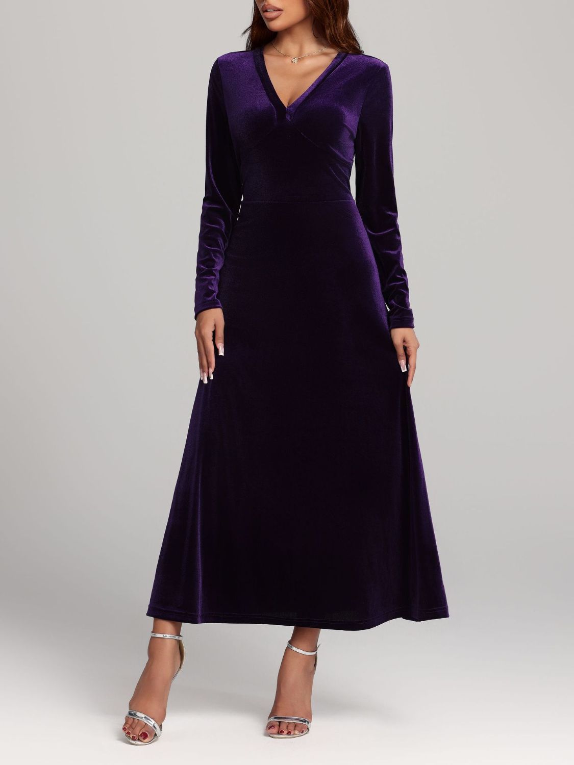 NL Velvet V-Neck Dress