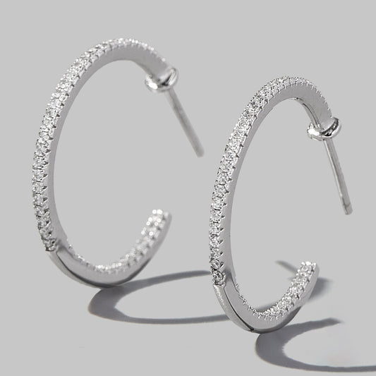 NL Silver Hoop Earrings